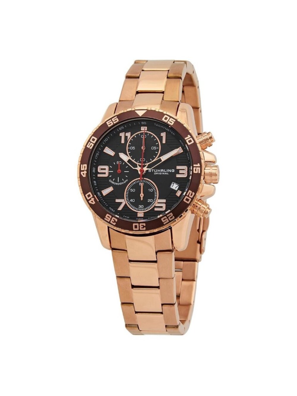 NWT Stuhrling Original Monaco Black Dial Men's Watch